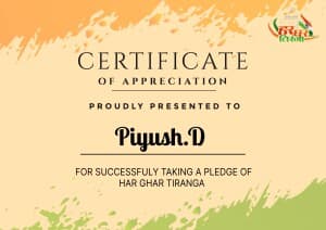 Har Ghar Tiranga Certificate custom template