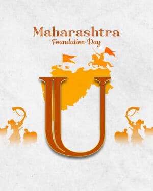 Basic Alphabet - Maharashtra Foundation Day poster Maker