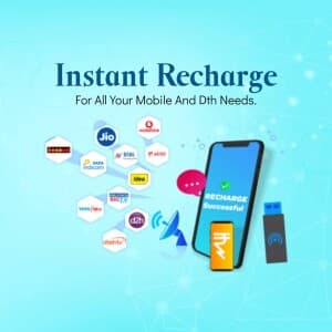 Recharge ( DTH/ Mobile ) marketing poster