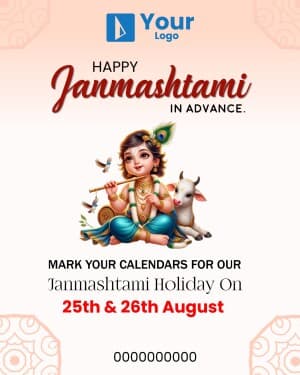 Janmashtami Holiday Templates template