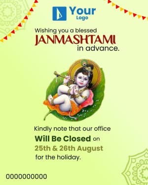 Janmashtami Holiday Templates banner