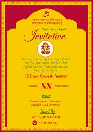 Ganesh Darshan Invitation image