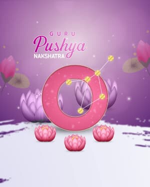 Special Alphabet - Guru pushya nakshatra creative image