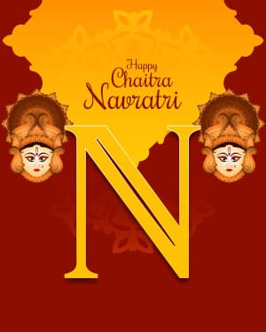 Basic Alphabet - Chaitra Navratri Facebook Poster