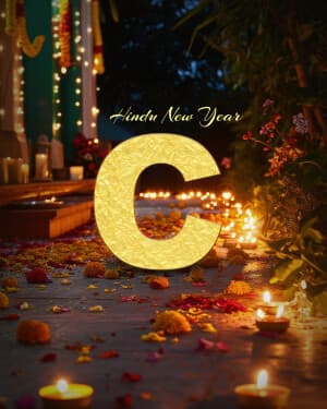 Premium Alphabet - Hindu New Year Facebook Poster