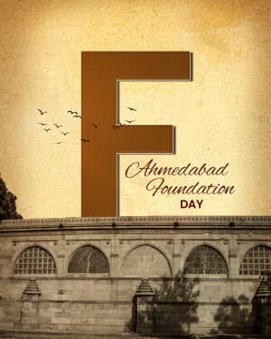 Premium Alphabet - Ahmedabad Foundation Day post