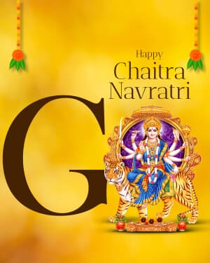 Premium Alphabet - Chaitra Navratri Facebook Poster