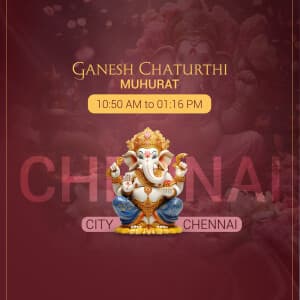 Ganesh Chaturthi Muhurat event advertisement