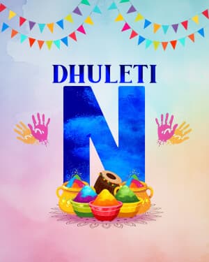 Premium Alphabet - Dhuleti event advertisement