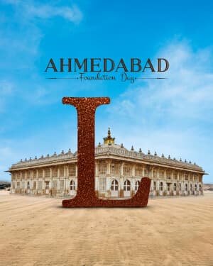 Special Alphabet - Ahmedabad Foundation Day Instagram Post