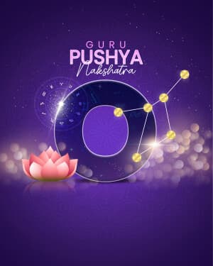 Premium Alphabet - Guru pushya nakshatra event advertisement