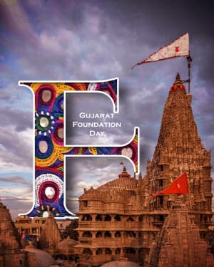 Exclusive Alphabet - Gujarat Foundation Day banner