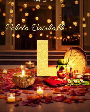 Premium Alphabet - Pohela Boishakh greeting image