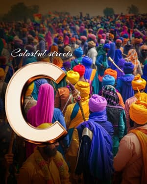 Exclusive Alphabet - Hola Mohalla poster Maker