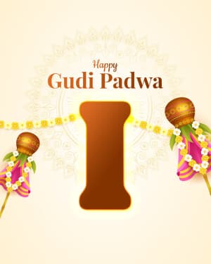 Basic alphabet - Gudi Padwa marketing poster