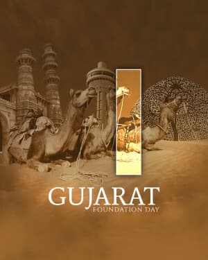 Basic Alphabet - Gujarat Foundation Day poster