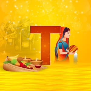 Chhath Puja Basic Theme whatsapp status poster