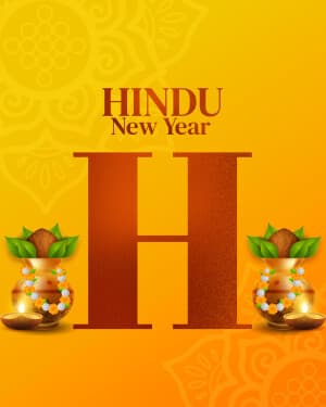 Special Alphabet - Hindu New Year Facebook Poster