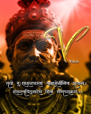 Exclusive Alphabet - Chhatrapati Shivaji Maharaj Jayanti flyer