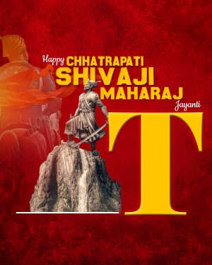 Special Alphabet - Chhatrapati Shivaji Maharaj Jayanti ad post