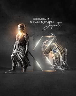Premium Alphabet - Chhatrapati Shivaji Maharaj Jayanti poster Maker