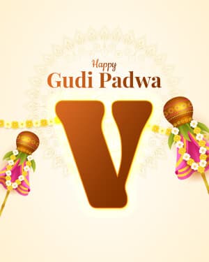 Basic alphabet - Gudi Padwa flyer
