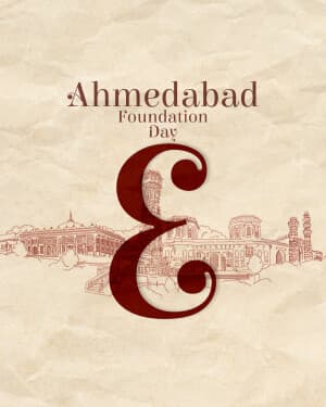 Basic Alphabet - Ahmedabad Foundation Day flyer