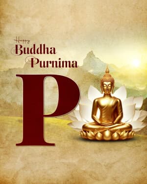 Basic Alphabet - Buddha Purnima Facebook Poster