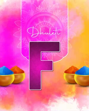 Premium Alphabet - Dhuleti poster Maker
