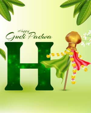 Special Alphabet - Gudi Padwa greeting image