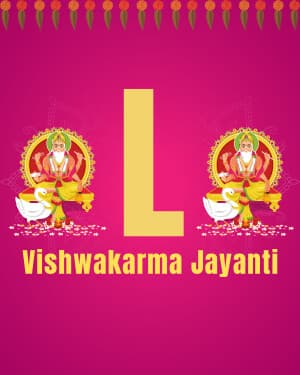 Vishwakarma Jayanti - Special Alphabet Instagram Post