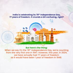 Is it 78th or 77th Independence Day? facebook banner