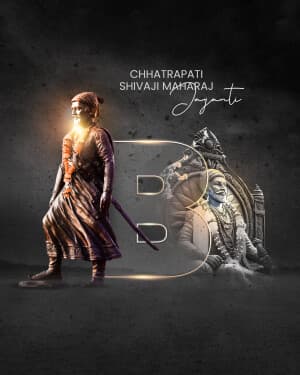 Premium Alphabet - Chhatrapati Shivaji Maharaj Jayanti event poster