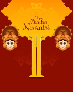 Basic Alphabet - Chaitra Navratri marketing poster