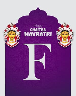 Premium Alphabet - Chaitra Navratri whatsapp status poster