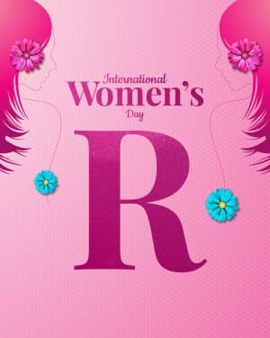 Basic Alphabet - International Women's Day marketing flyer