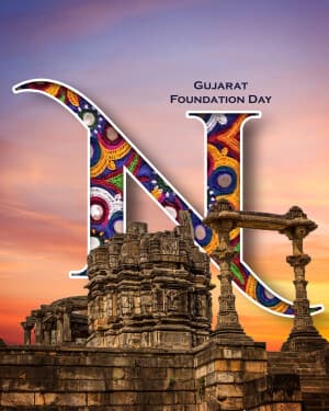 Exclusive Alphabet - Gujarat Foundation Day graphic