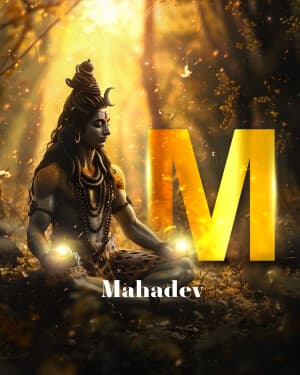 Exclusive Alphabet - Maha Shivaratri whatsapp status poster