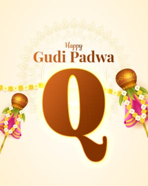 Basic alphabet - Gudi Padwa event advertisement