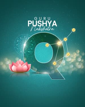 Premium Alphabet - Guru pushya nakshatra Instagram Post