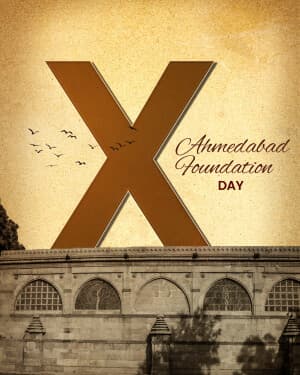 Premium Alphabet - Ahmedabad Foundation Day banner