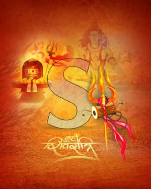 Special Alphabet - Maha Shivaratri marketing poster