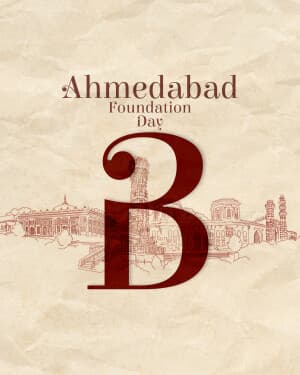 Basic Alphabet - Ahmedabad Foundation Day event poster