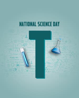 Basic Alphabet - National Science Day advertisement banner