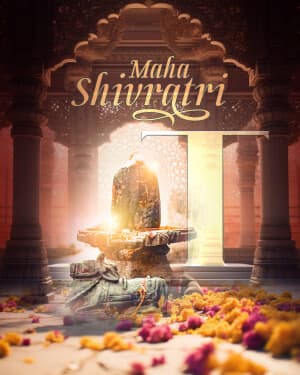 Premium Alphabet - Maha Shivaratri greeting image