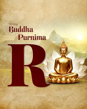 Basic Alphabet - Buddha Purnima poster Maker