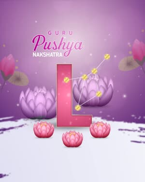 Special Alphabet - Guru pushya nakshatra poster Maker