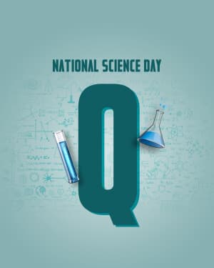 Basic Alphabet - National Science Day marketing poster