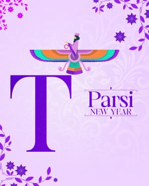 Basic Alphabet - Parsi New year greeting image