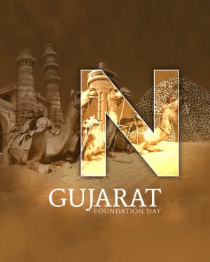 Basic Alphabet - Gujarat Foundation Day ad post
